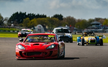 Chris Everil's G55 heads up WRDA WSSCC race 1 into Quarry.